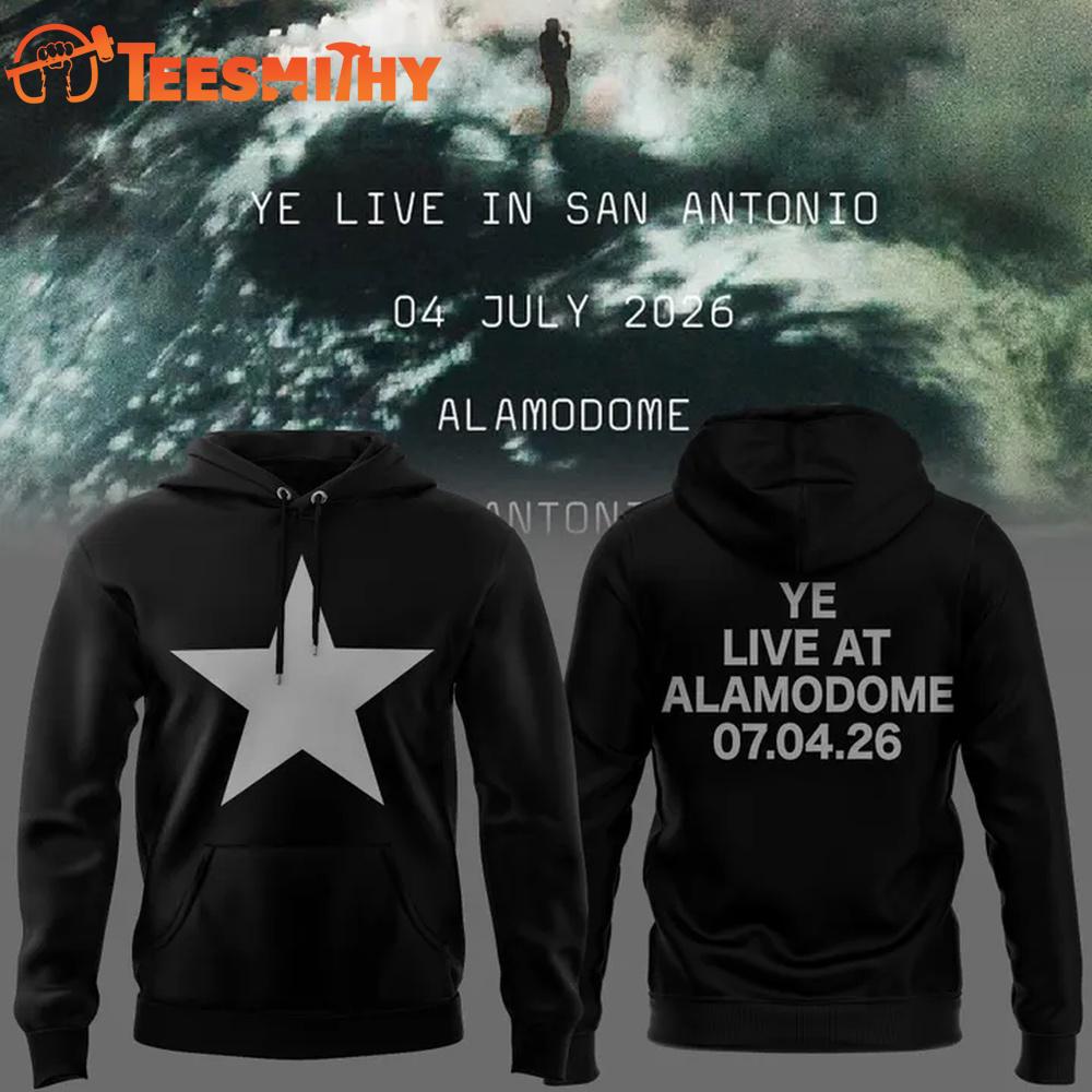 Ye Live Concert Tour Alamodome Stadium San Antonio 2026 Black Hoodie