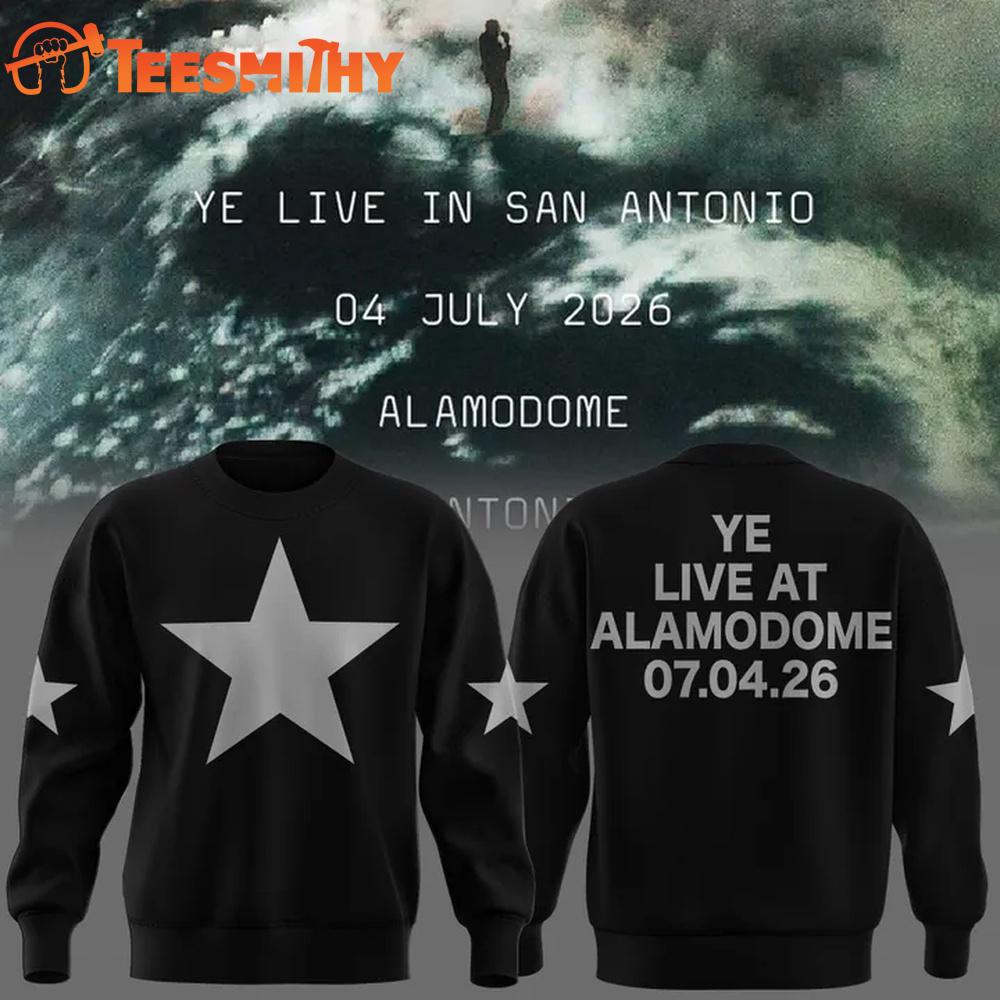 Ye Live Concert Tour Alamodome Stadium San Antonio 2026 Black Sweatshirt