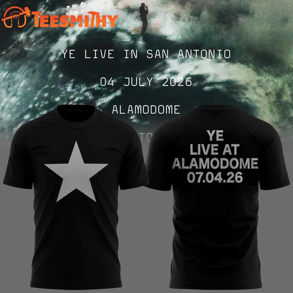 Ye Live Concert Tour Alamodome Stadium San Antonio 2026 Black T Shirt