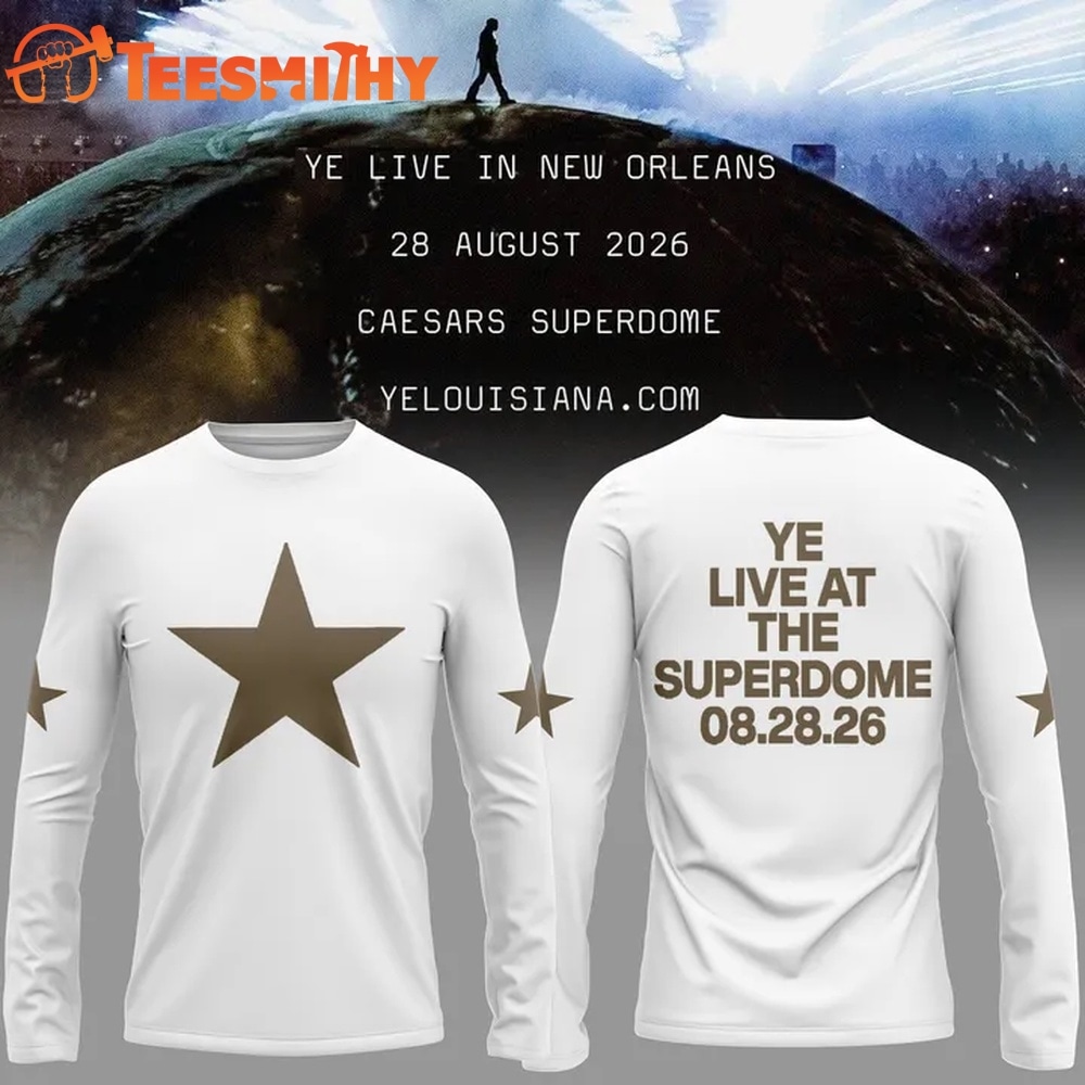 Ye Live Concert Tour At The Superdome 2026 White Long Sleeve Shirt