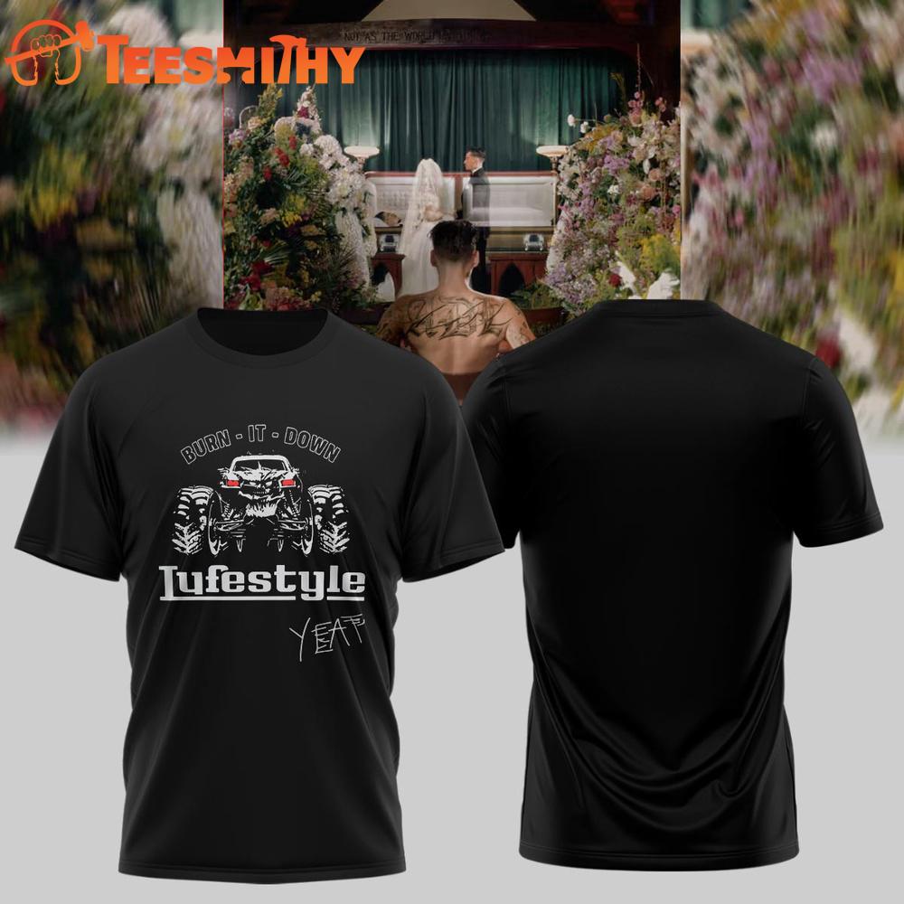YEAT LOVE LYFE Tour Signed 2026 Black T Shirt