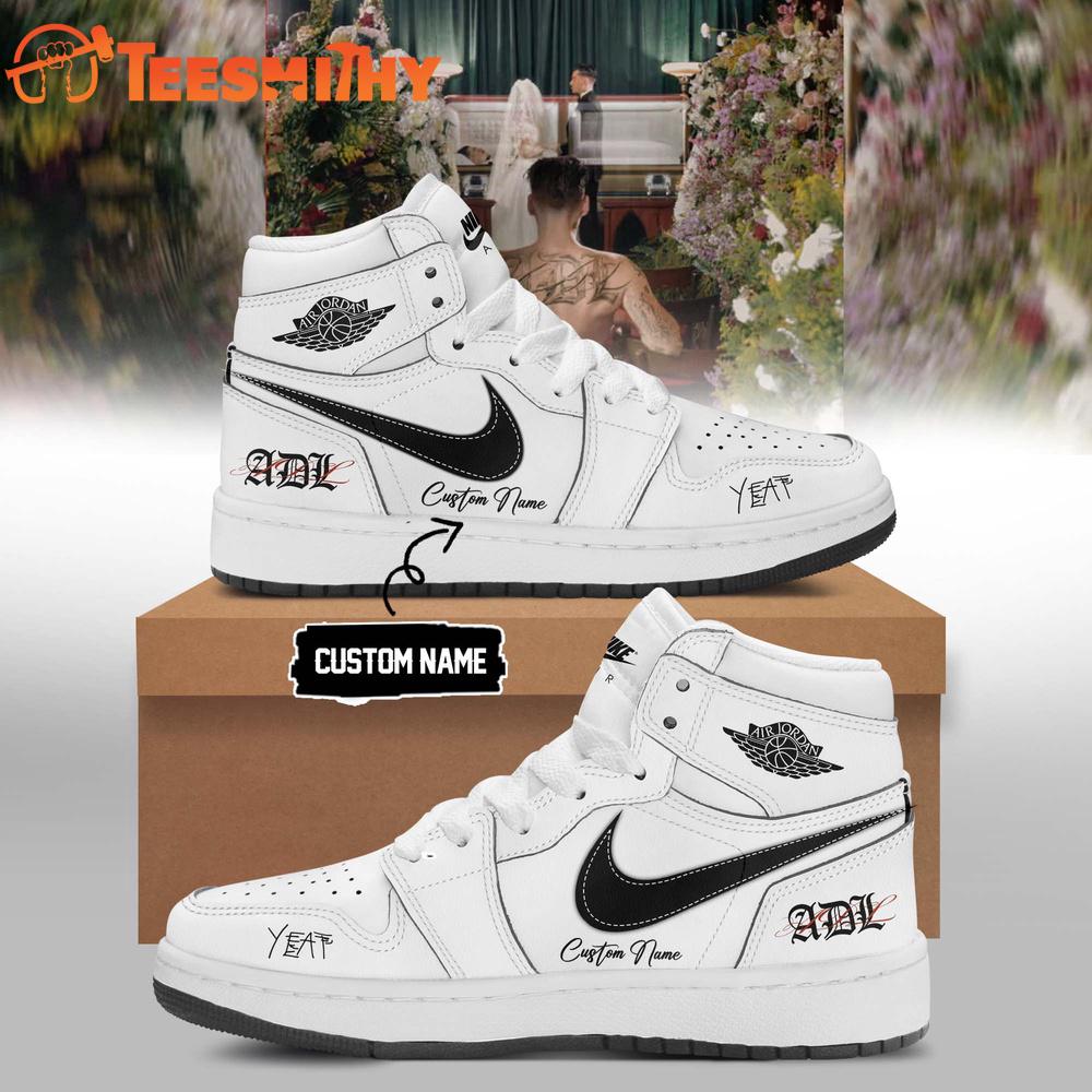 YEAT LOVE LYFE Tour Signed 2026 White Air Jordan 1 Shoes