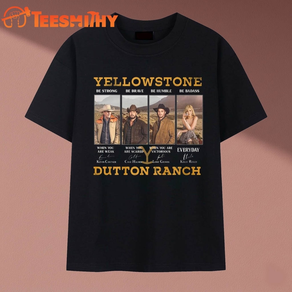 Yellowstone Dutton Ranch Character Quotes Signatures Vintage T Shirt
