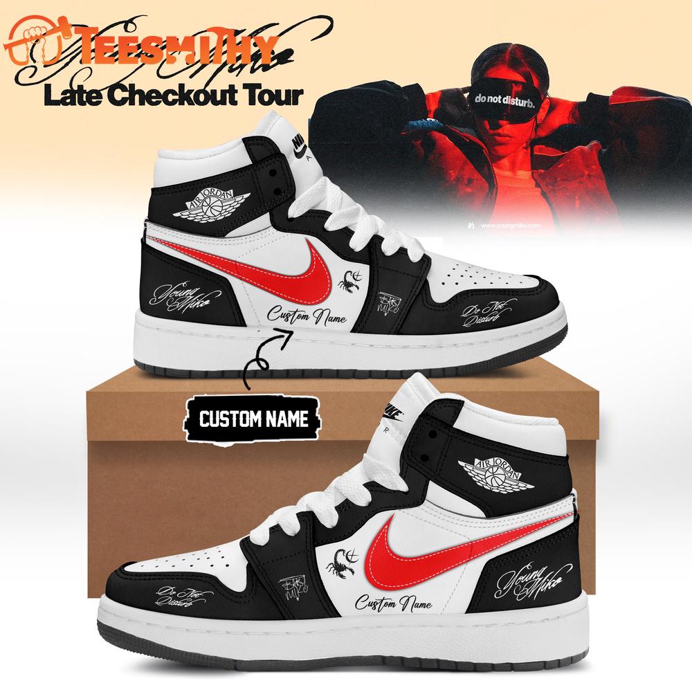 Young Miko Late Checkout Tour 2026 Limited Edition Signature Black Air Jordan 1 Shoes