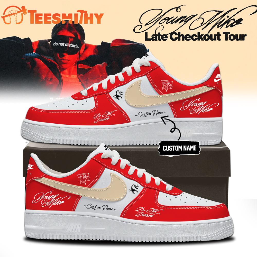 Young Miko Late Checkout Tour 2026 Limited Edition Signature Red Air Force 1 Shoes