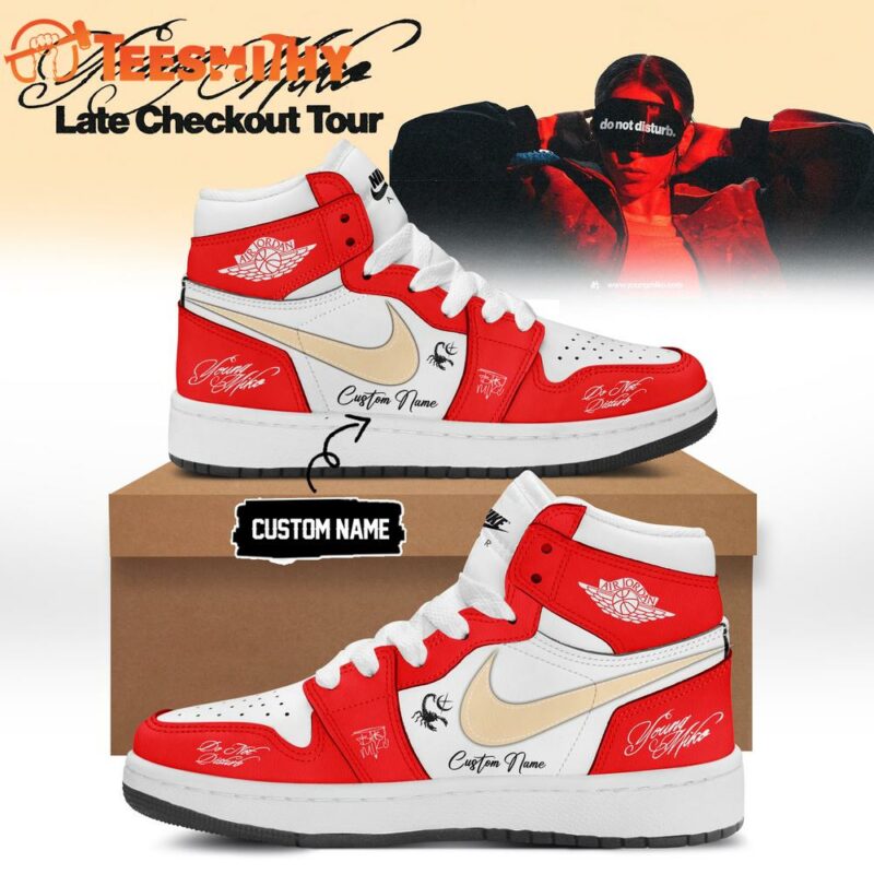 Young Miko Late Checkout Tour 2026 Limited Edition Signature Red Air Jordan 1 Shoes