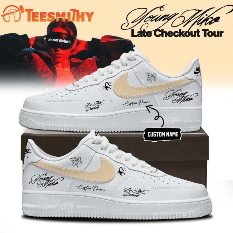 Young Miko Late Checkout Tour 2026 Limited Edition Signature White Air Force 1 Shoes
