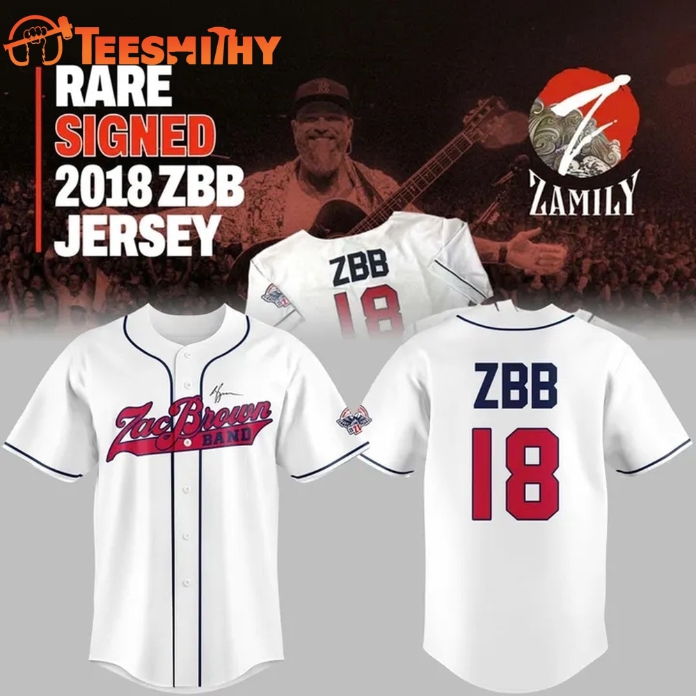 Zac Brown Band Rare Signed Limited Edition Baseball Jersey
