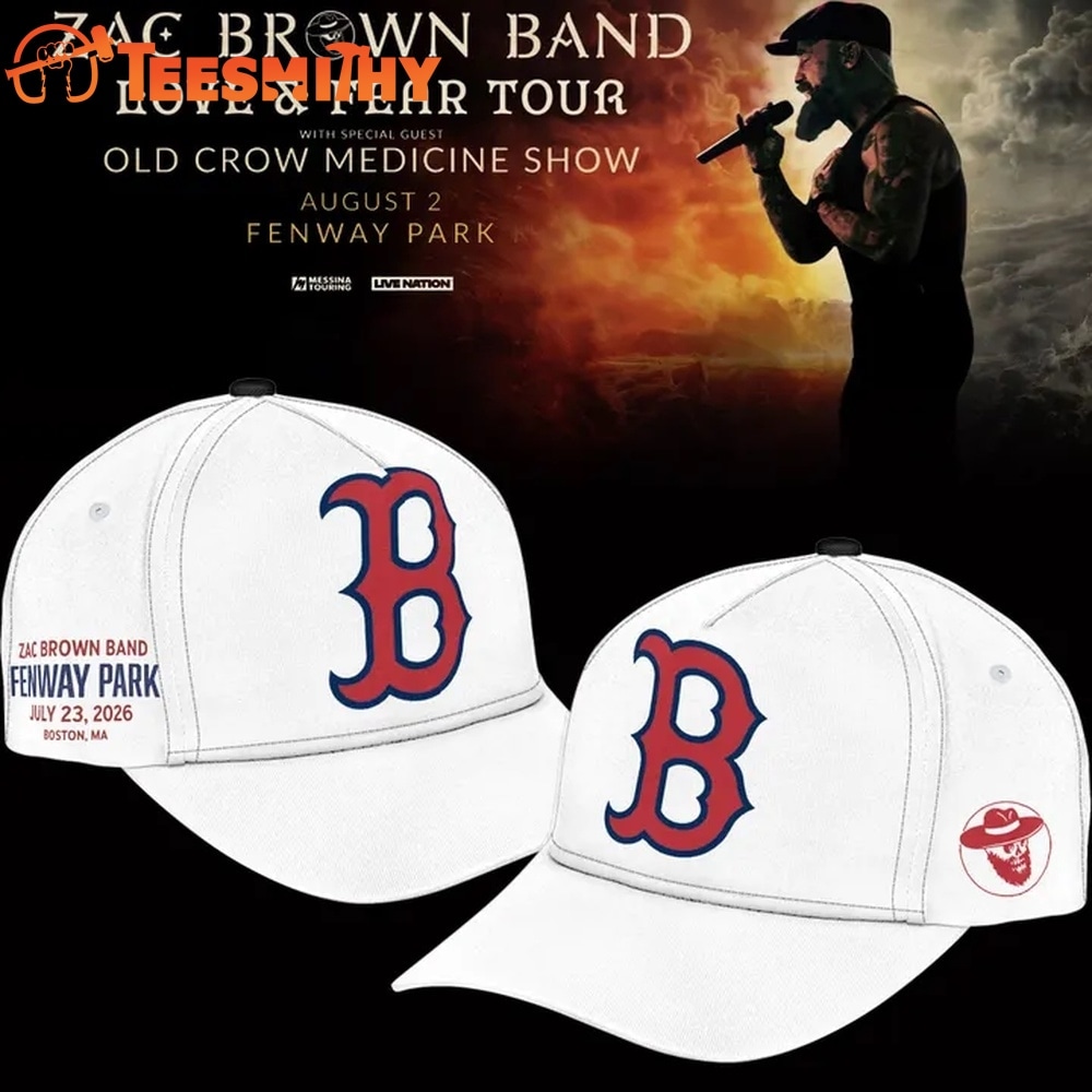 Zac Brown Band x Boston Red Sox Fenway Park Love & Fear Tour 2026 White Cap