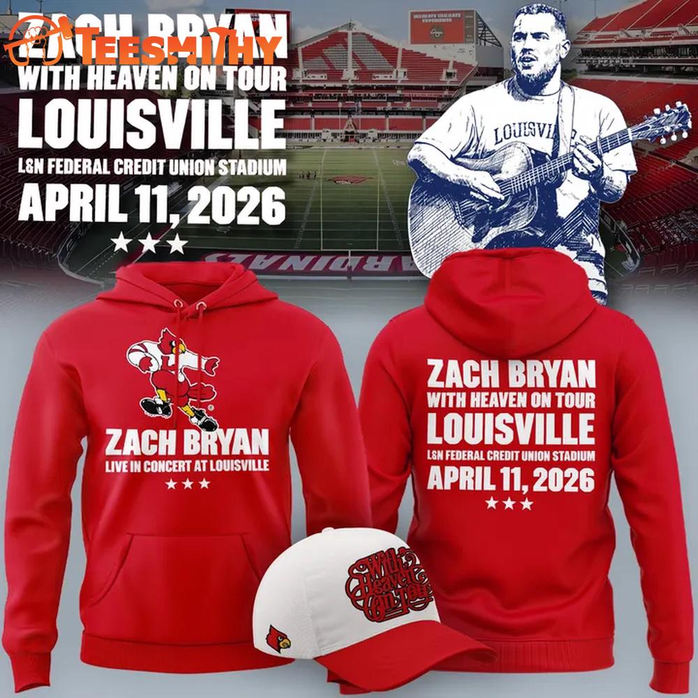 Zach Bryan 2026 WITH HEAVEN ON TOUR L&N Federal Credit Union Stadium Limited Edition Hoodie
