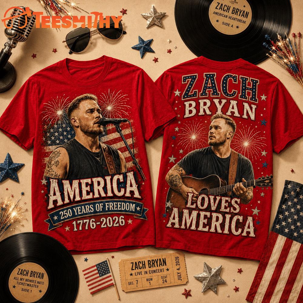 Zach Bryan America 250 Years of Freedom Tribute T Shirt