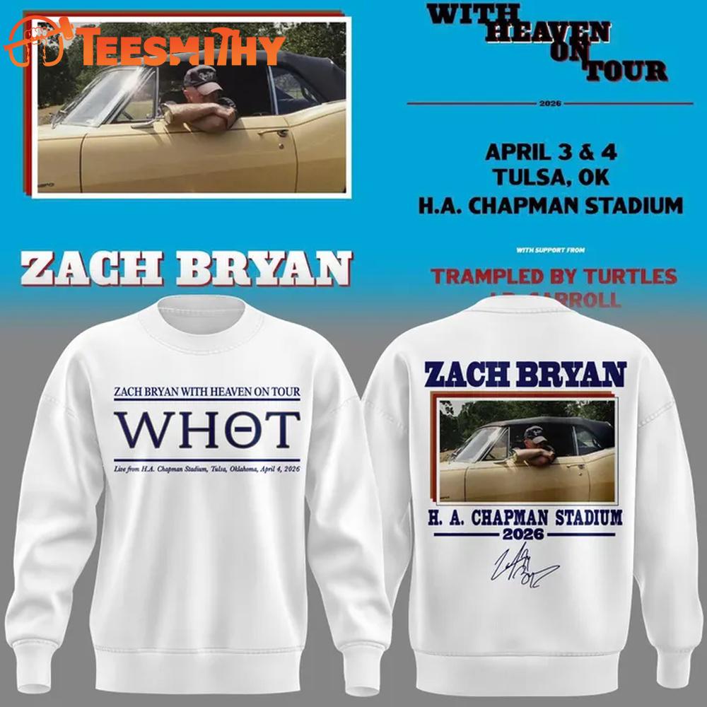 Zach Bryan H. A. Chapman Stadium 2026 White Sweatshirt