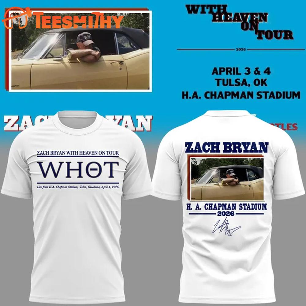 Zach Bryan H. A. Chapman Stadium 2026 White T Shirt
