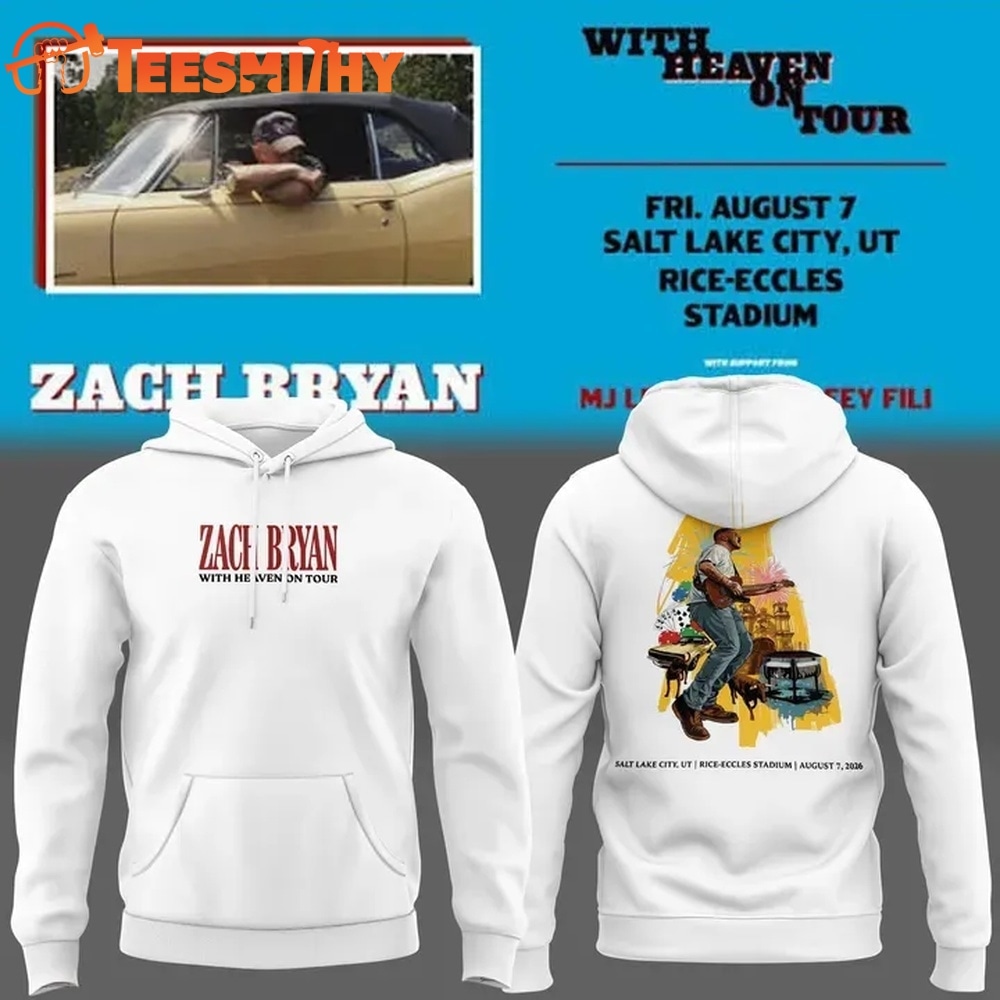 Zach Bryan Salt Lake City, UT Event With Heaven On Tour 2026 Hoodie