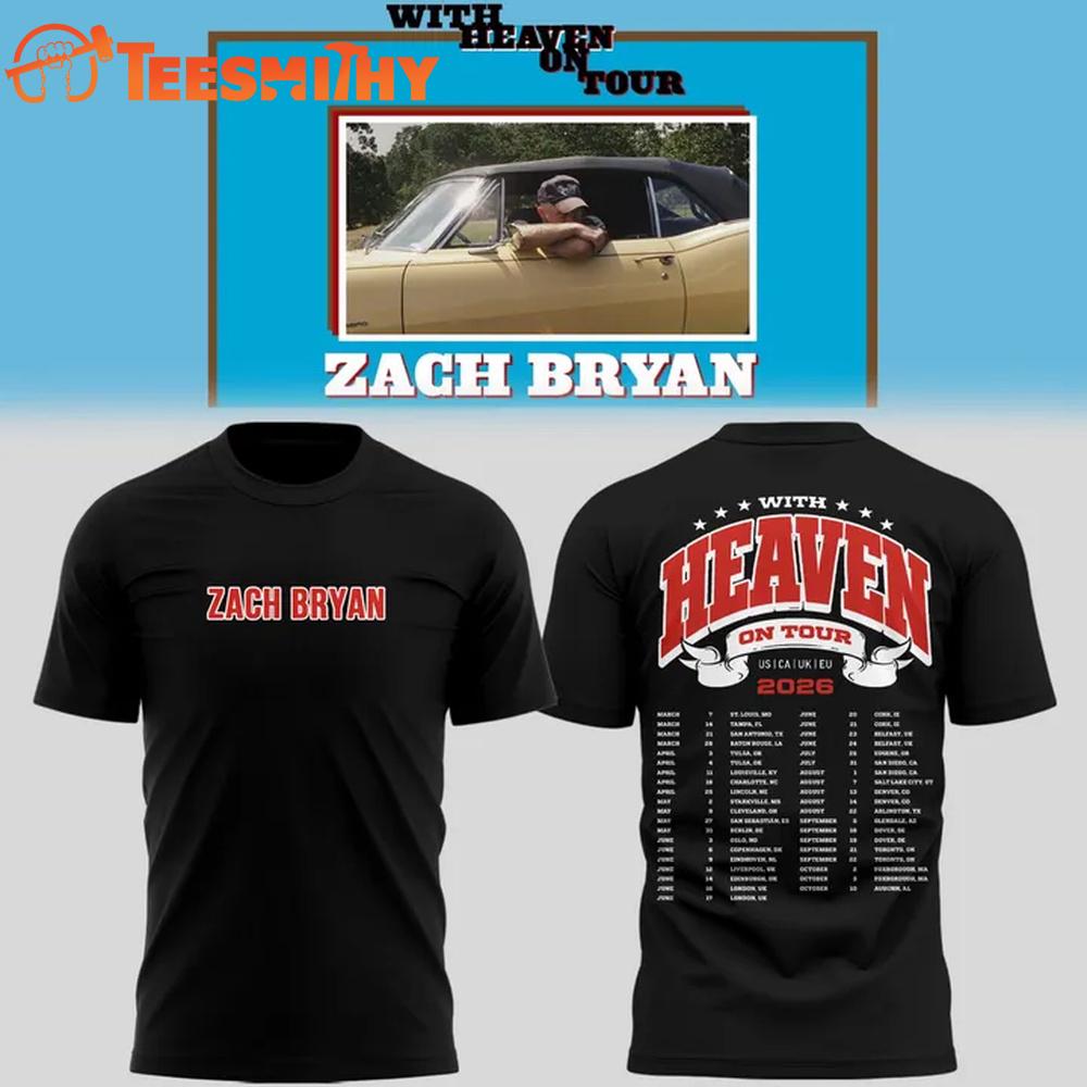 Zach Bryan With Heaven On Tour 2026 T-Shirt