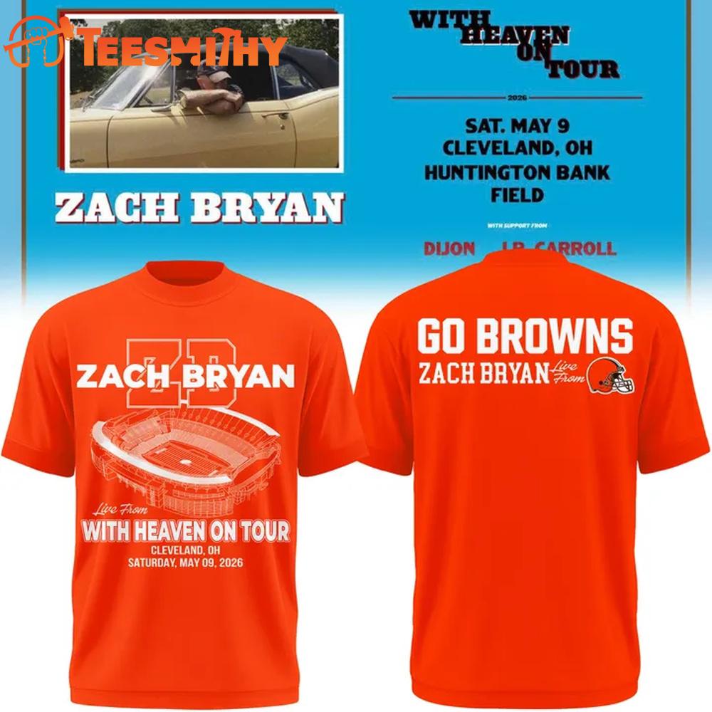 Zach Bryan x Cleveland Browns 2026 Go Browns T Shirt