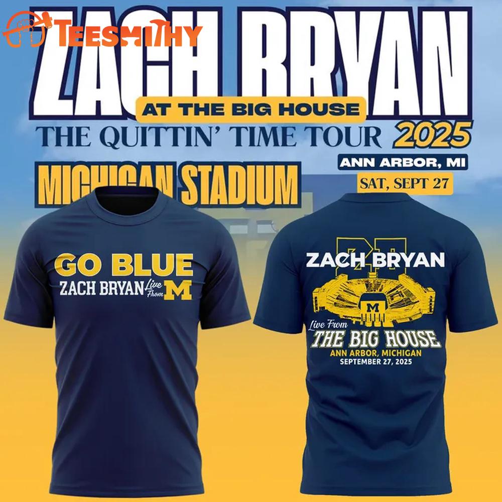 Zach Bryan x Michigan Wolverines Football The Big House 2025 T Shirt