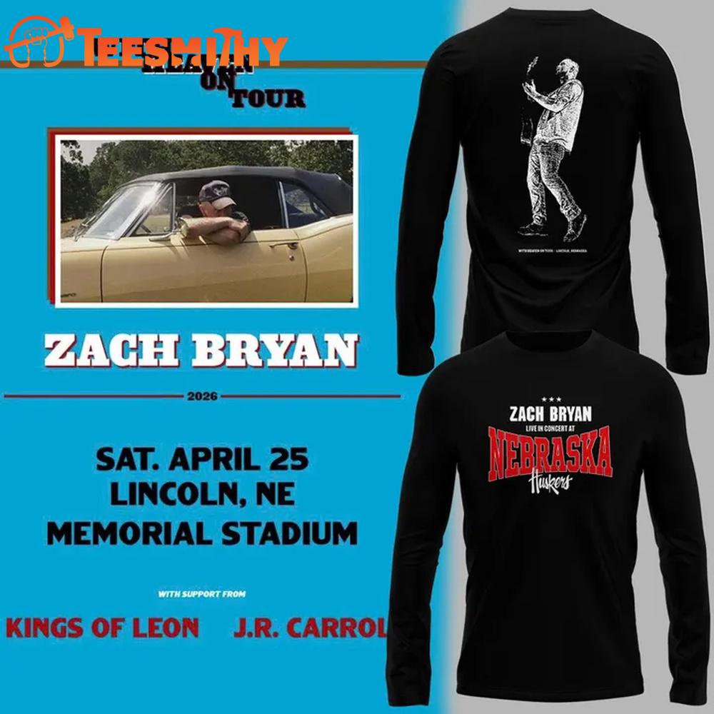 Zach Bryan x Nebraska Huskers 2026 Black Long Sleeve Shirt