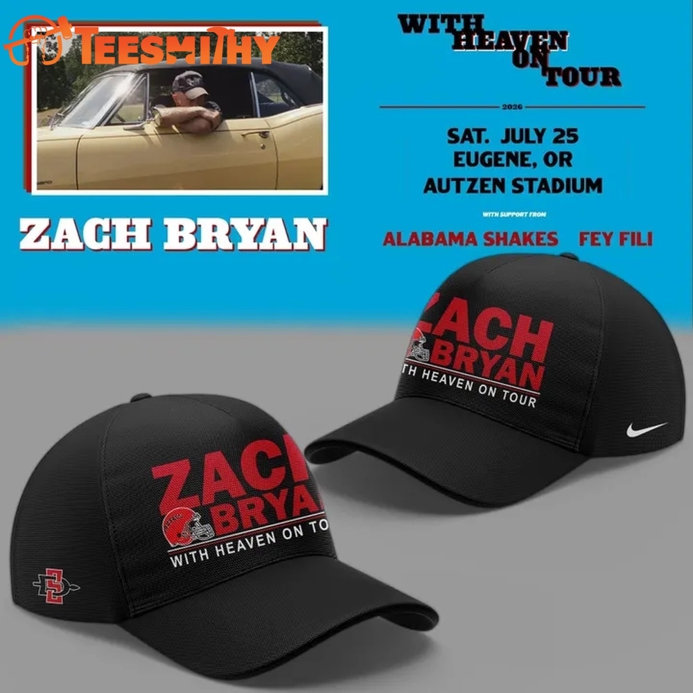 Zach Bryan x San Diego State Football With Heaven On Tour 2026 Black Classic Cap