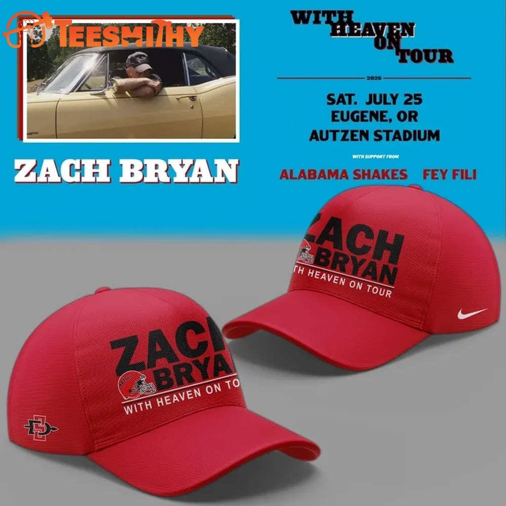 Zach Bryan x San Diego State Football With Heaven On Tour 2026 Red Cap