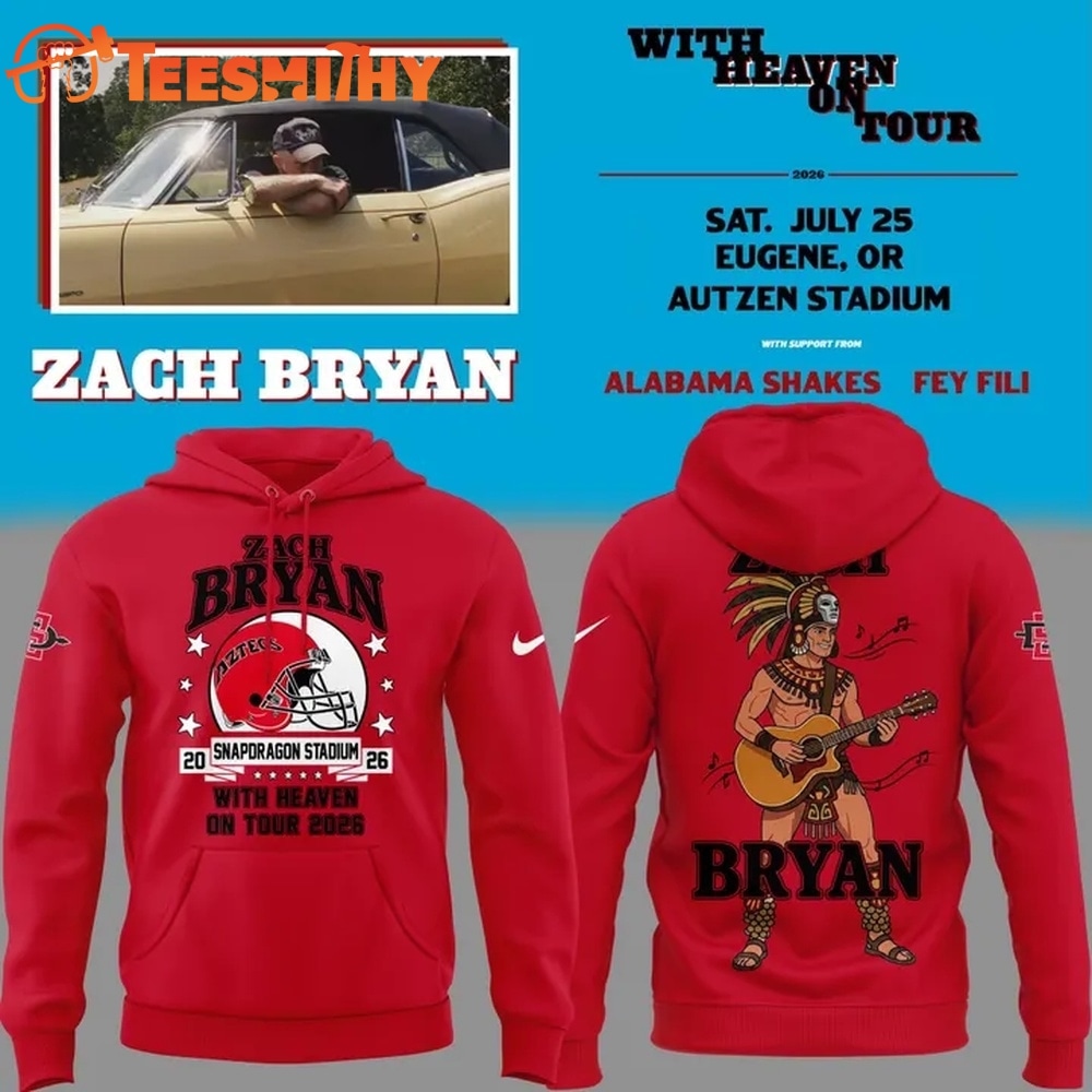 Zach Bryan x San Diego State With Heaven On Tour 2026 Mascot Design Limited Hoodie