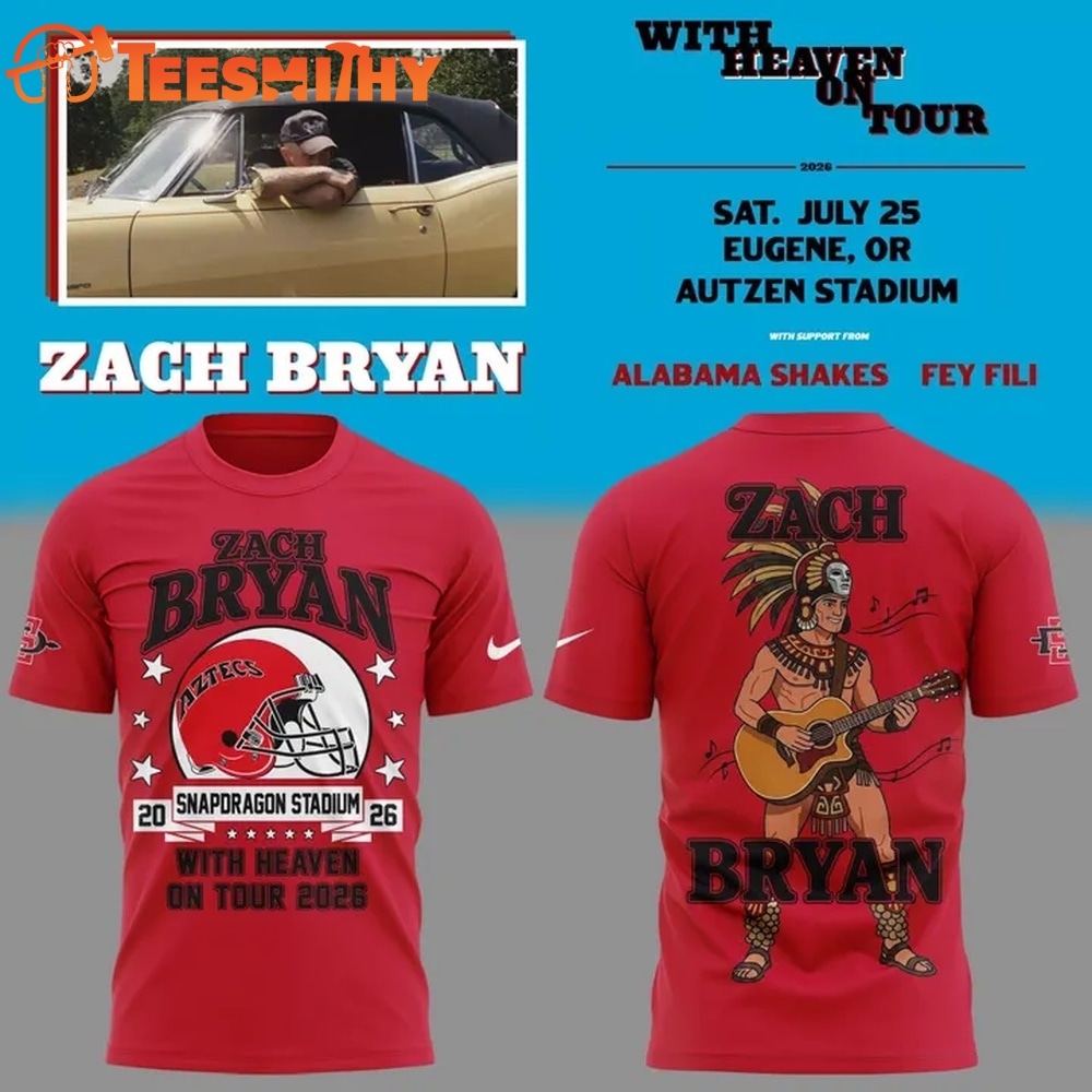 Zach Bryan x San Diego State With Heaven On Tour 2026 Mascot Design Limited T Shirt