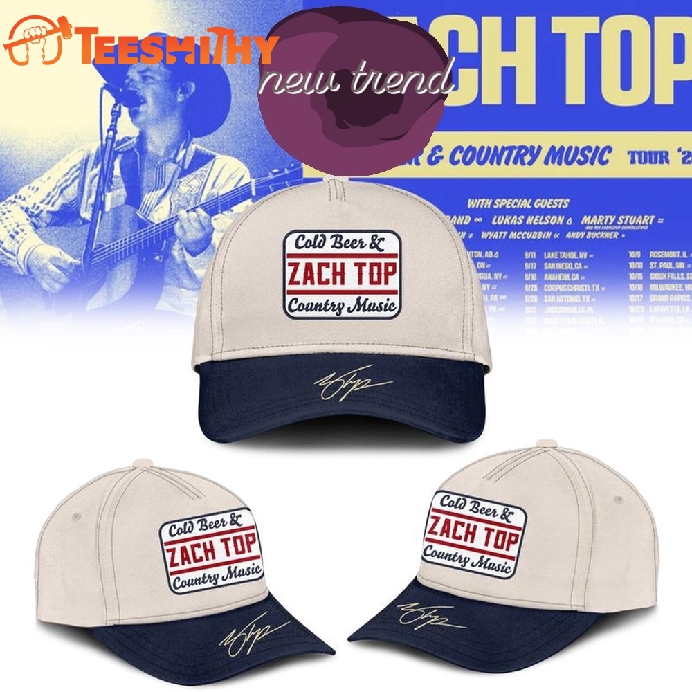 Zach Top Cold Beer Country Music Tour 2026 Signature Cap