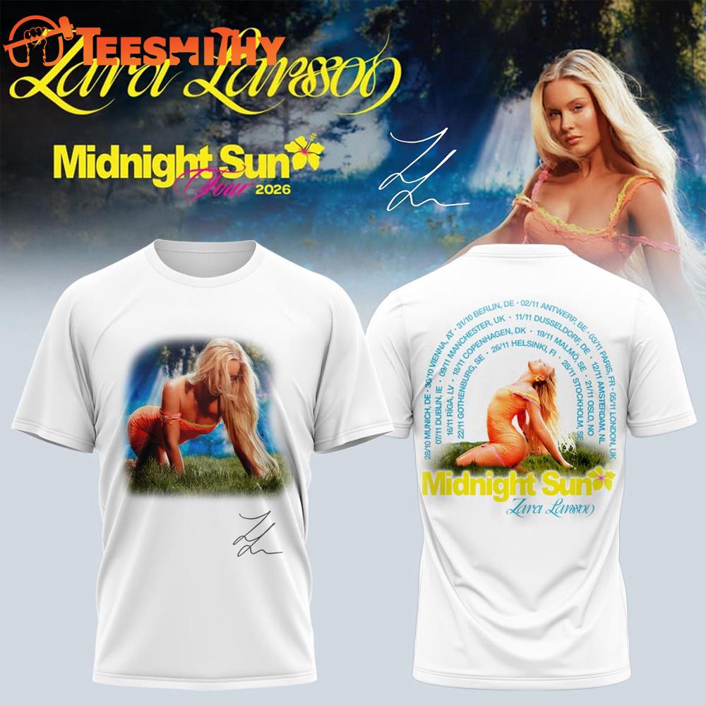 Zara Larsson Midnight Sun Tour 2026 New Design T Shirt