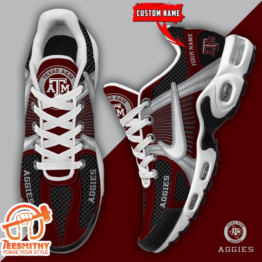 ZNCAA Texas A&ampM AggiesFootball Team Sport Custom Max Plus Shoes For Fans