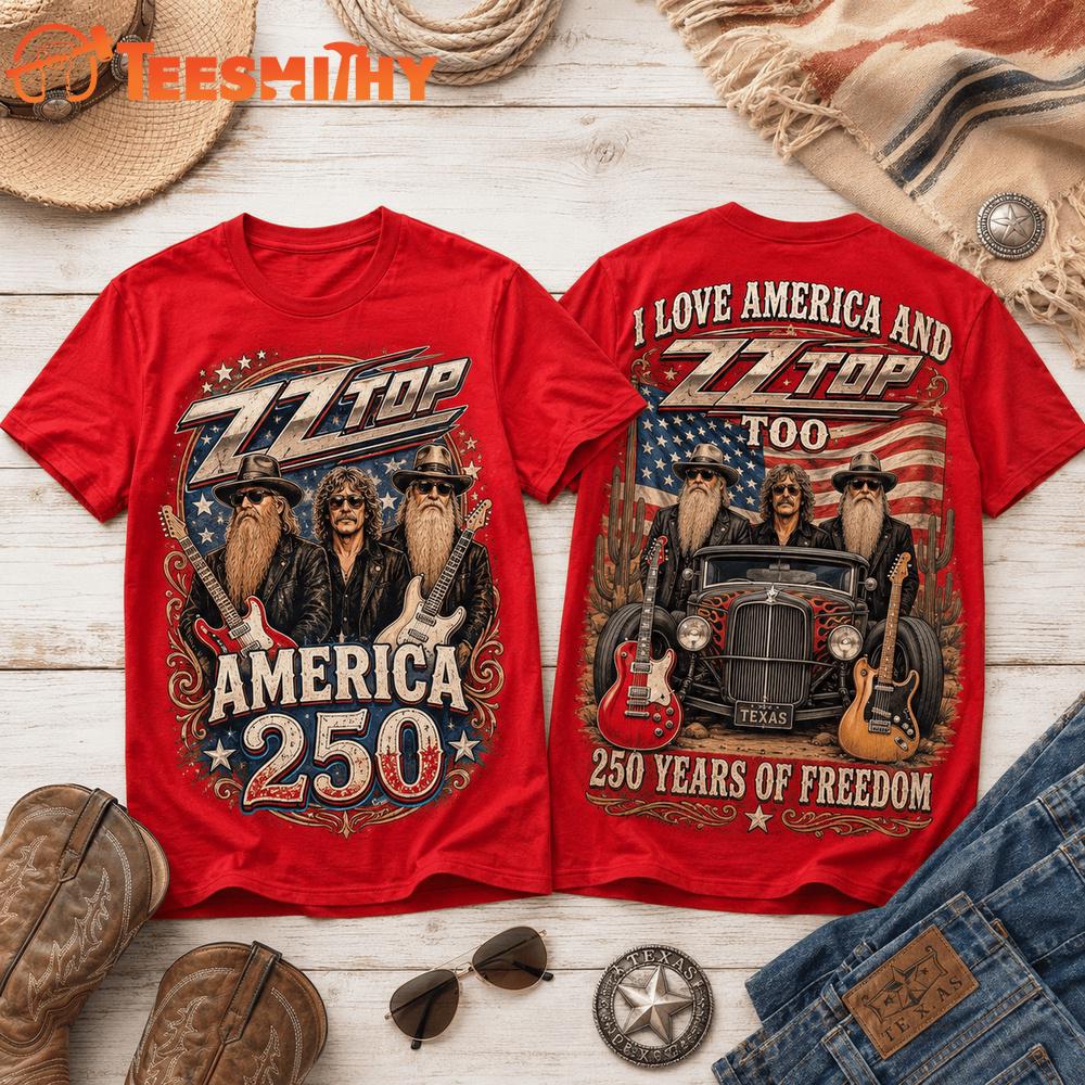 ZZ Top 250 Years Of Freedom New Design 3D Shirt