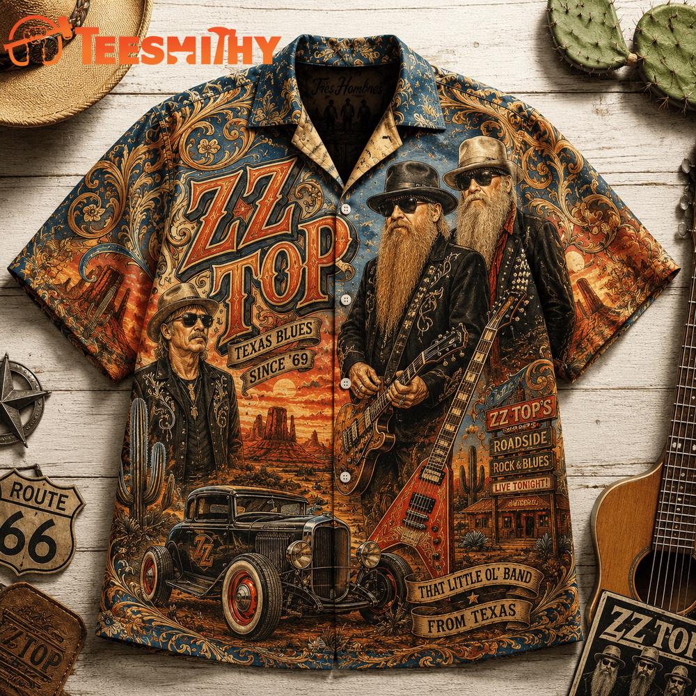 ZZ Top Music Graphic 2026 Summer Hawaiian Shirt